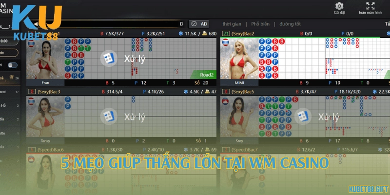 5 mẹo giúp thắng lớn tại WM Casino