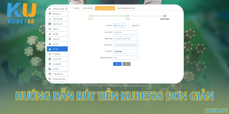 Rút tiền Kubet88